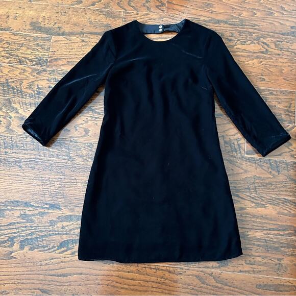 & Other Stories Open Back Party Dress in Black Velvet Size 4 - Picture 7 of 13